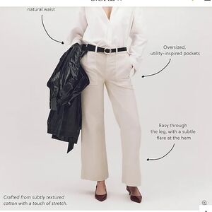 J Crew Camp Pocket Wide Leg Cotton Pants NEW!